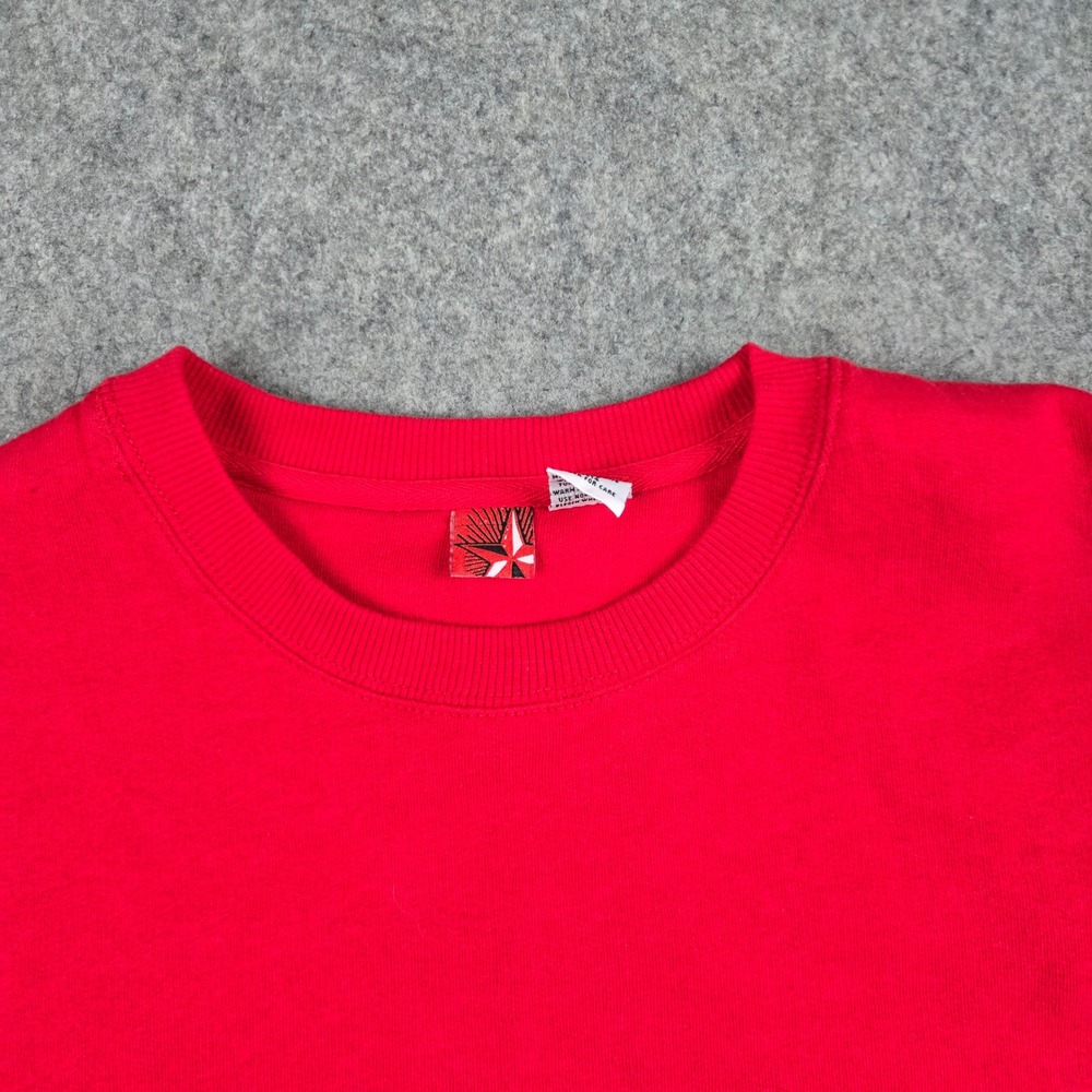 Vintage Marlboro Crewneck Sweatshirt Mens XL Red Blank Heavyweight 90s Y2K - Picture 7 of 14